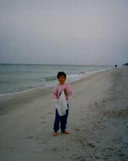 Ghislain on the beach